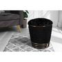 Voir la diapositive 5 : Paris Prix Tabouret Déco en Tissu  Doric  50cm Noir & Or