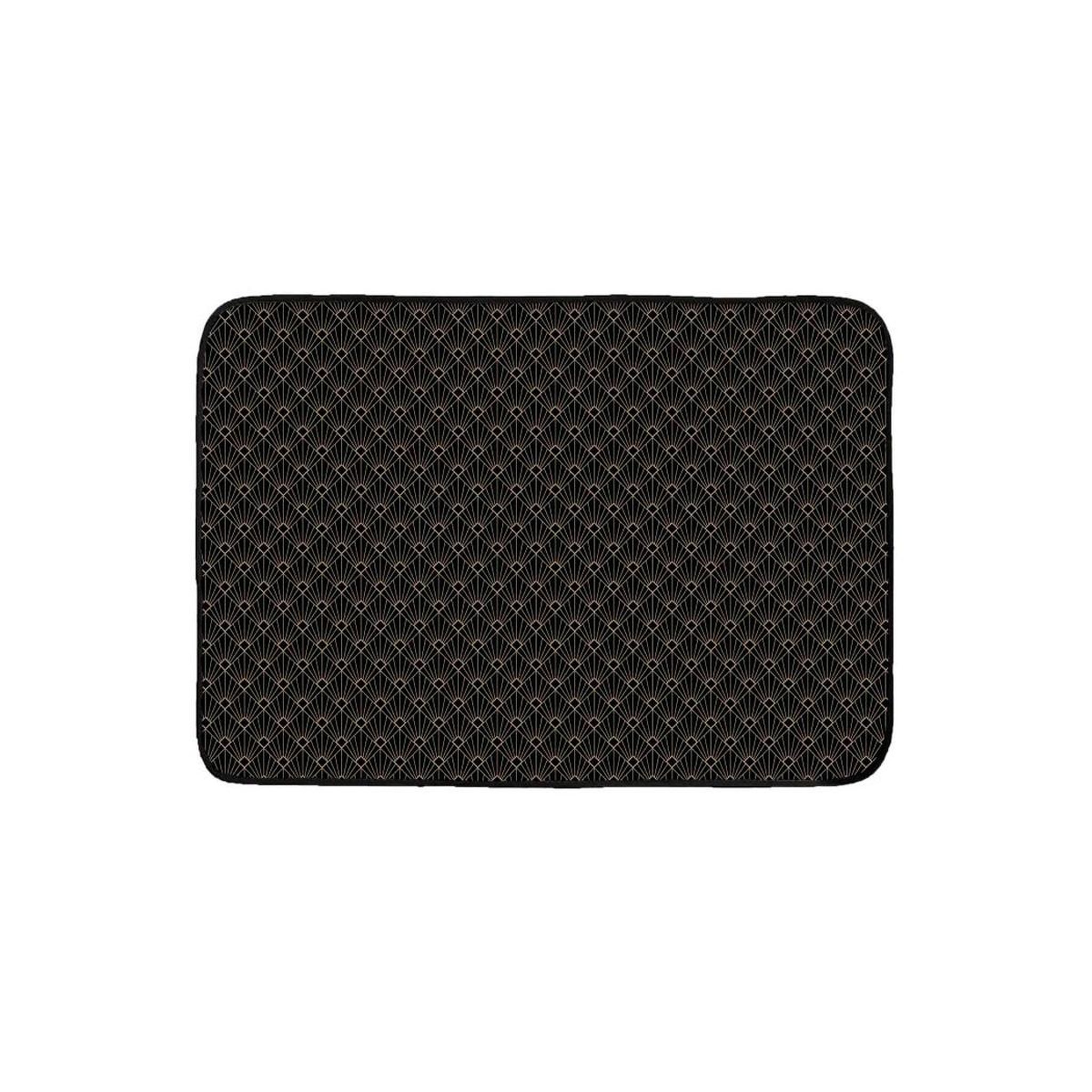 Douceur d'Intérieur Tapis de salon velours  graphigold  120x170cm noir
