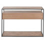 Voir la diapositive 3 : Paris Prix Console 2 Tiroirs  Miraza  120cm Naturel & Noir