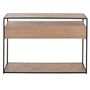 Voir la diapositive 3 : Paris Prix Console 2 Tiroirs  Miraza  120cm Naturel & Noir