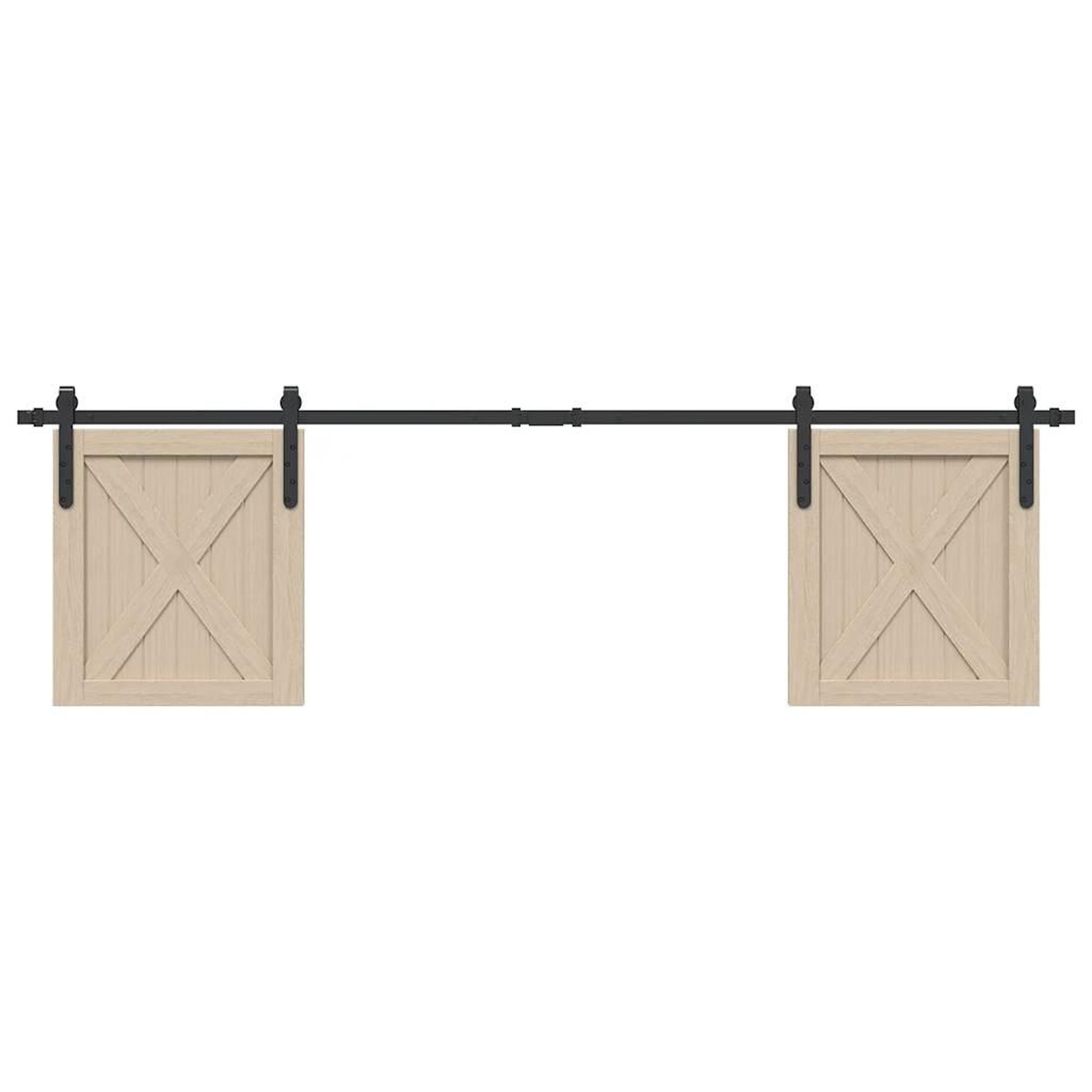 VIDAXL Kit de porte d'armoire coulissante 183 cm acier au carbone