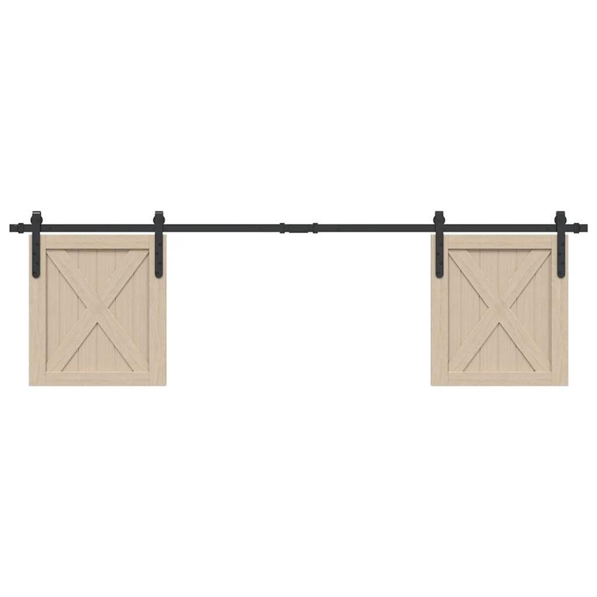 VIDAXL Kit de porte d'armoire coulissante 183 cm acier au carbone