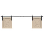 VIDAXL Kit de porte d'armoire coulissante 183 cm acier au carbone