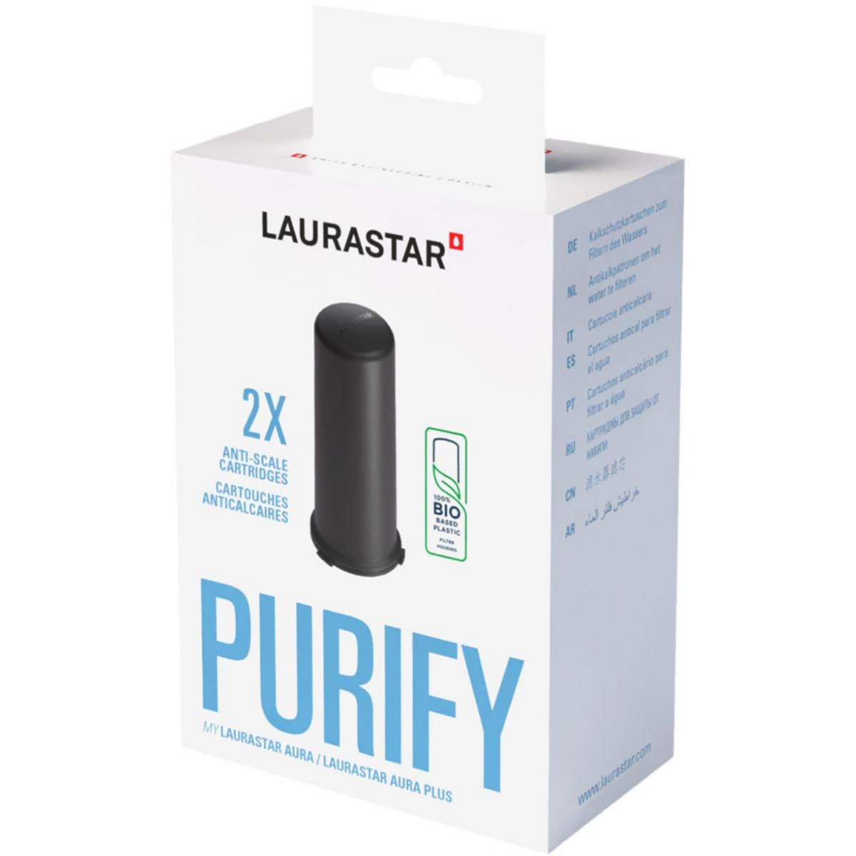 LAURASTAR Cartouche anticalcaire duopack pour nettoyeur vapeur AURA