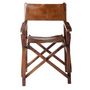 Voir la diapositive 2 : Paris Prix Fauteuil Pliable Design Cuir  Museum  88cm Marron