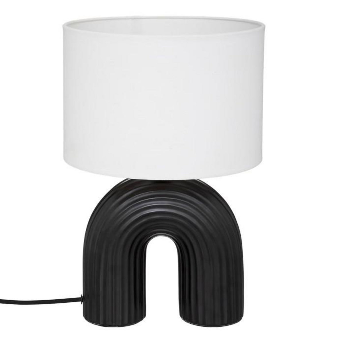 ATMOSPHERA Lampe à Poser sur Pied  Eidel  40cm Noir & Blanc