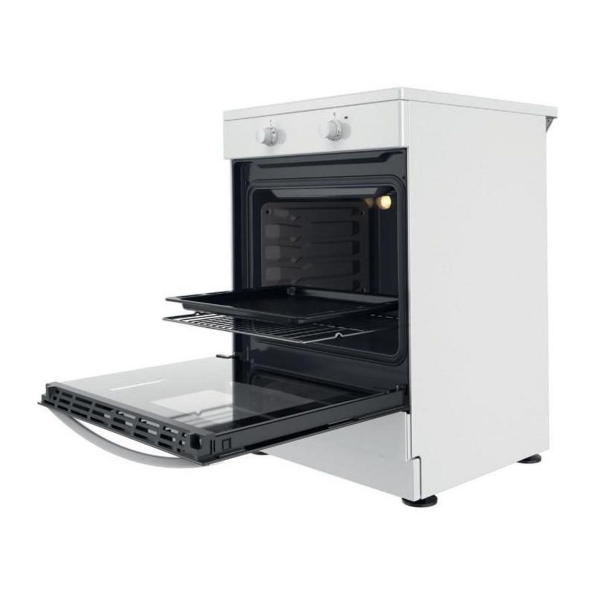 Indesit Cuisiniere a induction - INDESIT - IS67IQ5KCW/E - 3 foyers - 2600 W - 60 cm - Blanc