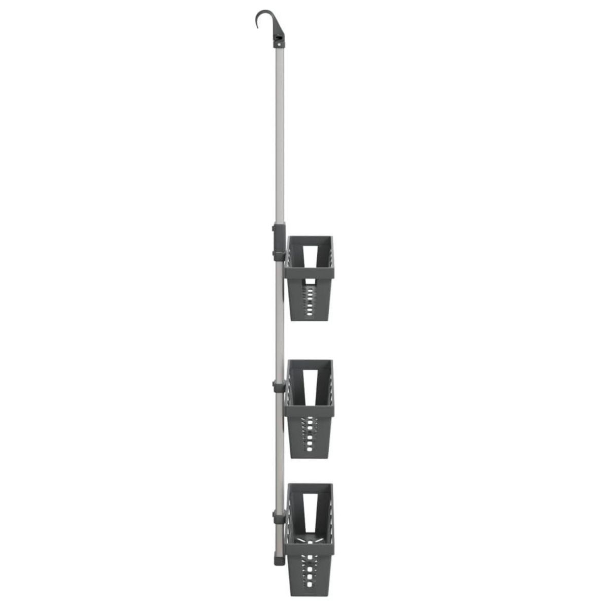 VIDAXL Etagere de douche suspendue 30x15x(67-105) cm aluminium