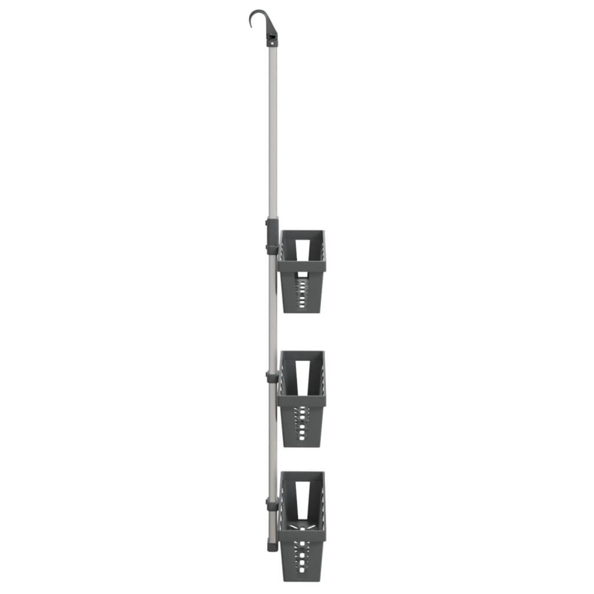 VIDAXL Etagere de douche suspendue 30x15x(67-105) cm aluminium