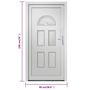 Voir la diapositive 6 : VIDAXL Porte d'entree blanc 98x198 cm PVC