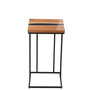 Voir la diapositive 2 : Paris Prix Table d'Appoint Carrée en Bois  Douglas  55cm Naturel & Noir