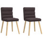 Voir la diapositive 1 : VIDAXL Chaises a manger lot de 2 marron fonce tissu