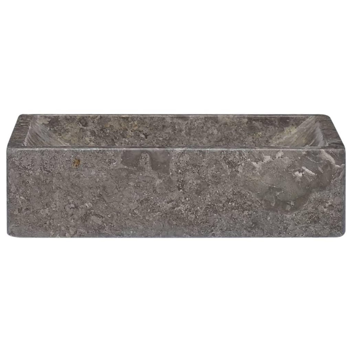 VIDAXL Lavabo 45x30x12 cm marbre gris brillant