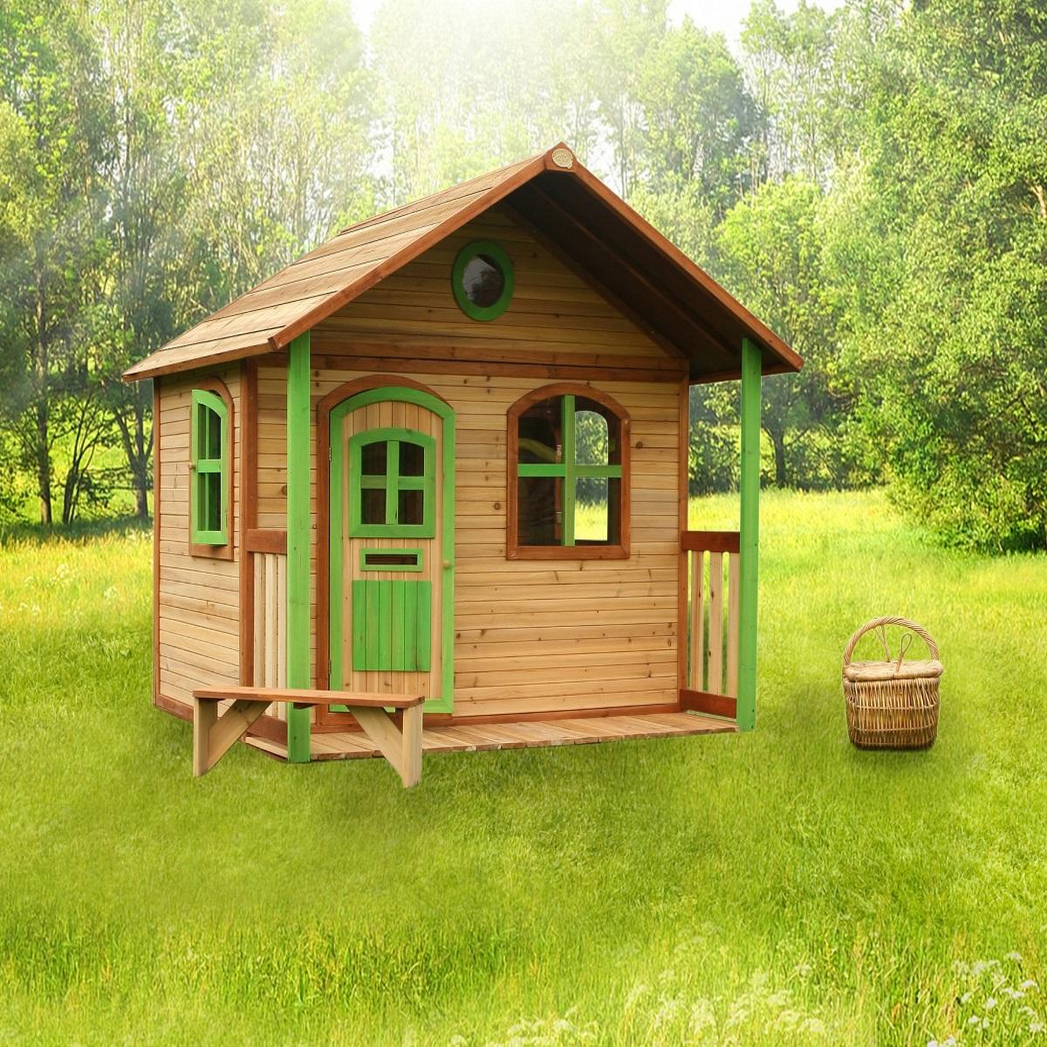 Voir la diapositive 3 : PRAGMA Cabane pour enfant - Bois - H1.8m- Milan  