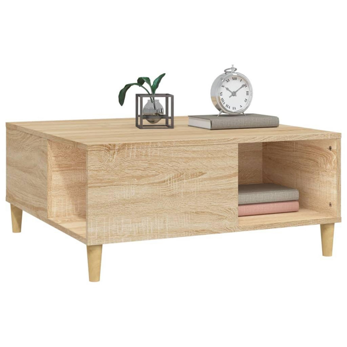 VIDAXL Table basse chene sonoma 80x80x36,5 cm bois d'ingenierie