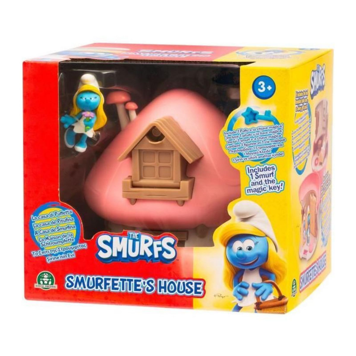 Giochi Preziosi Maison de jeu - GIOCHI PREZIOSI - Les Schtroumpfs - Maison magique avec 1 figurine Schtroumpfette et accessoires - a partir de 3