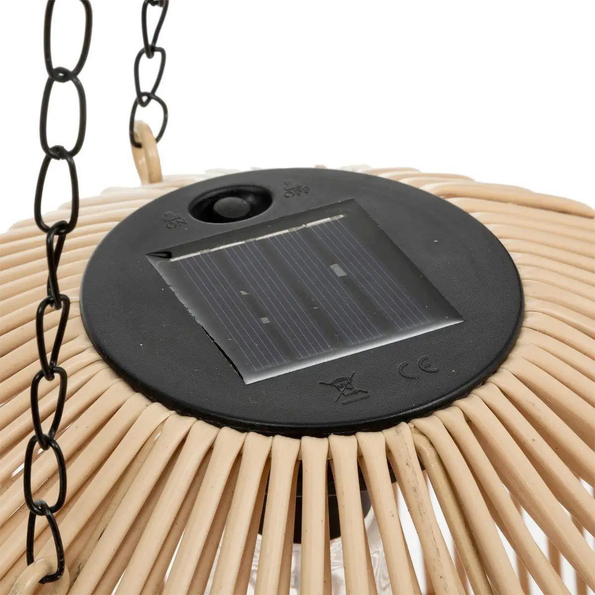 Voir la diapositive 3 : ATMOSPHERA Lampe suspension solaire  jily  28cm beige