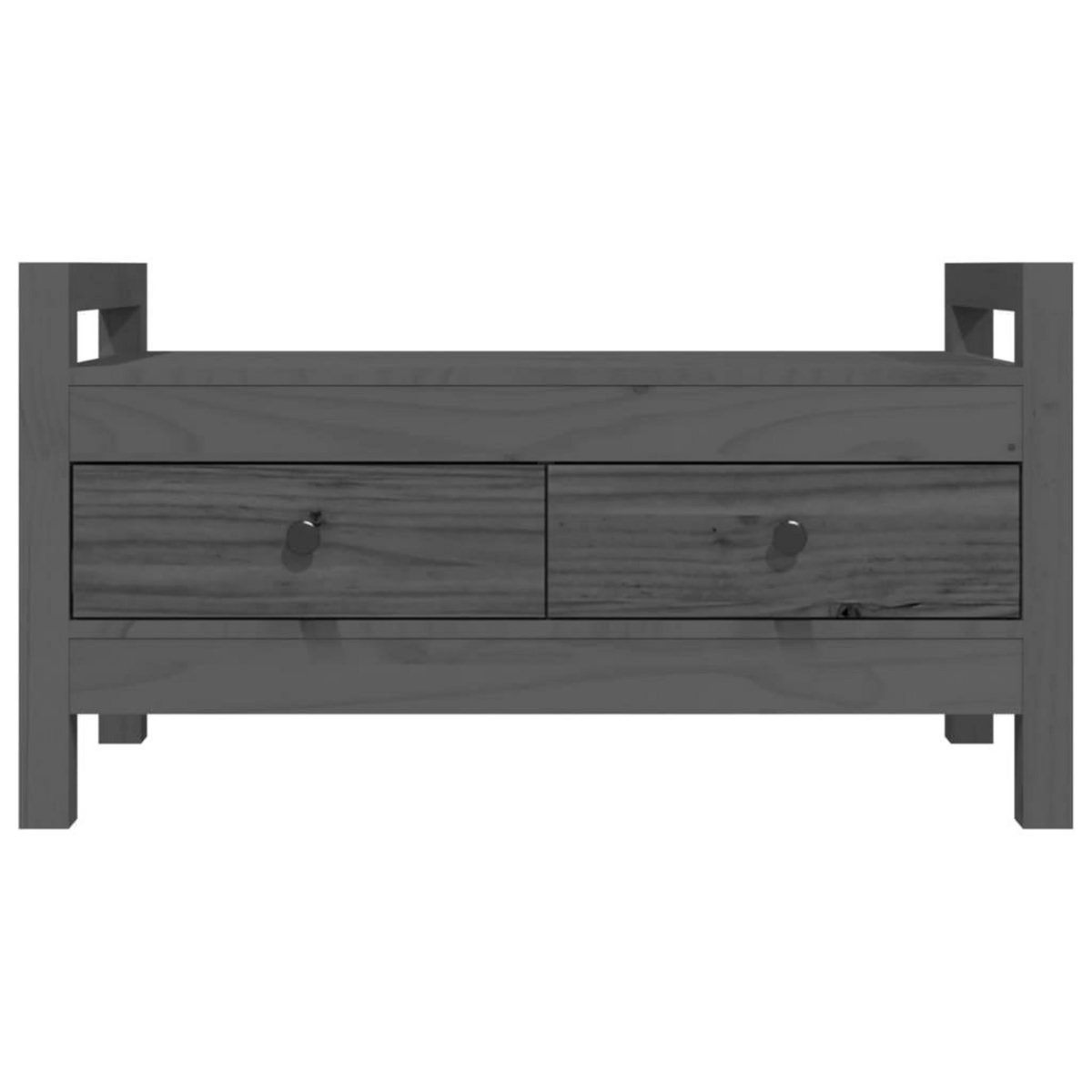 VIDAXL Banc d'entree Gris 80x40x43 cm Bois de pin massif