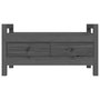 Voir la diapositive 4 : VIDAXL Banc d'entree Gris 80x40x43 cm Bois de pin massif