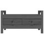 Voir la diapositive 4 : VIDAXL Banc d'entree Gris 80x40x43 cm Bois de pin massif