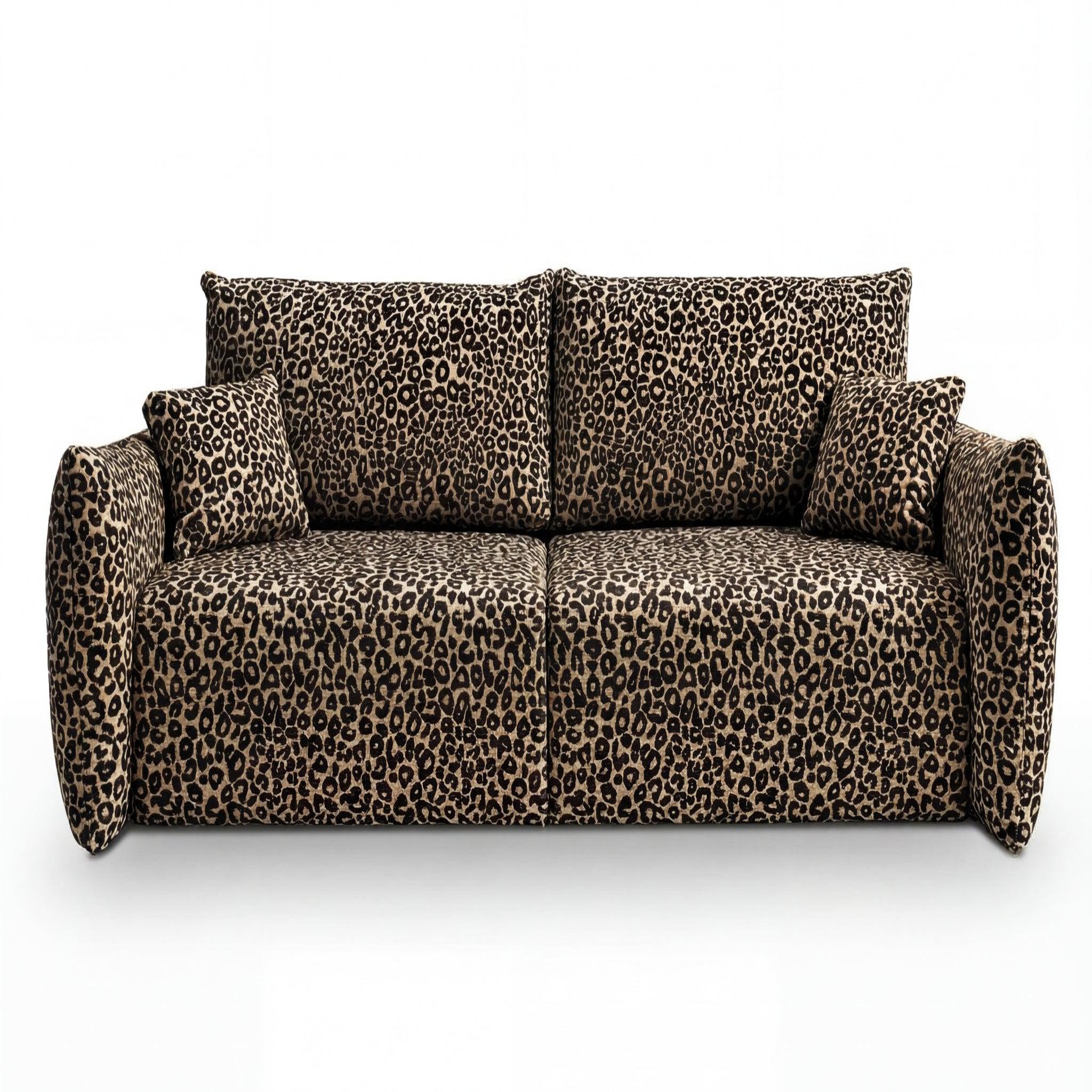Voir la diapositive 1 : CASANOVA PARIS Elio - canapé droit convertible tissu imprimé animalier 3 places
