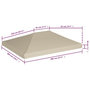 Voir la diapositive 6 : VIDAXL Couverture de dessus de belvedere 310 g / m^2 4x3 m Beige