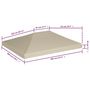 Voir la diapositive 6 : VIDAXL Couverture de dessus de belvedere 310 g / m^2 4x3 m Beige