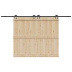 VIDAXL Kit de quincaillerie de porte coulissante 366 cm acier noir