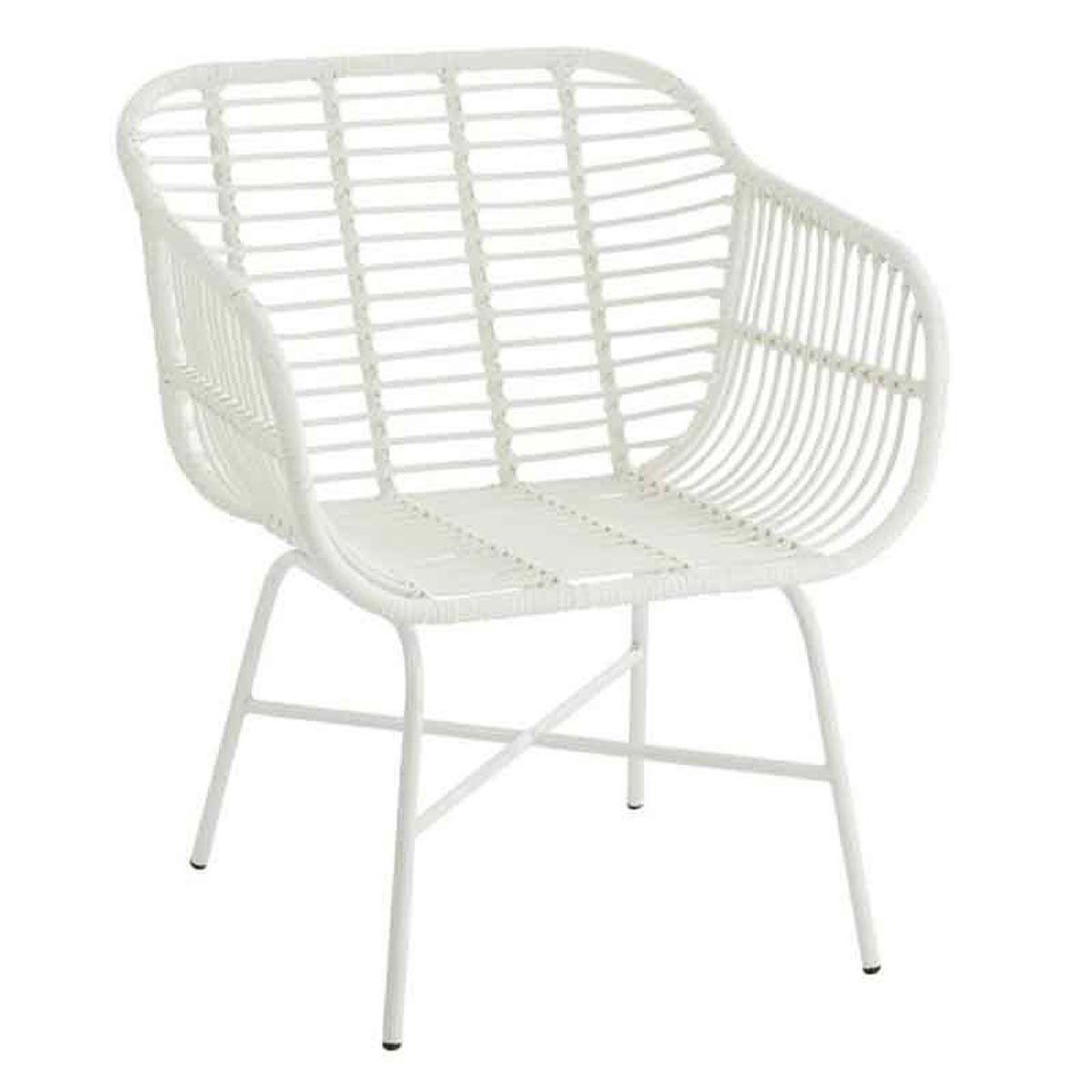 Voir la diapositive 1 : J-LINE Chaise de jardin design  celeste  82cm blanc