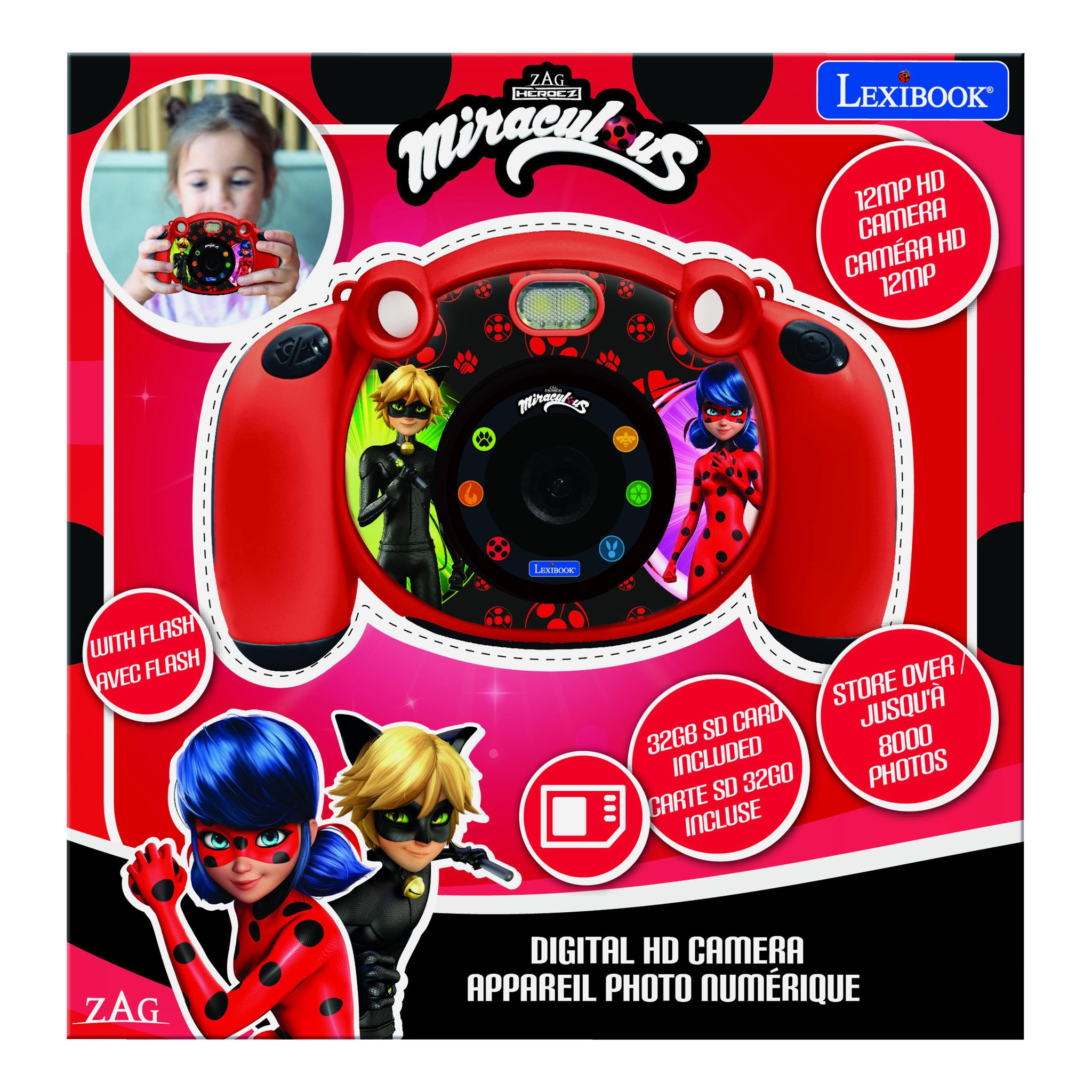 Voir la diapositive 5 : Lexibook Starcam  Appareil photo numérique HD Miraculous