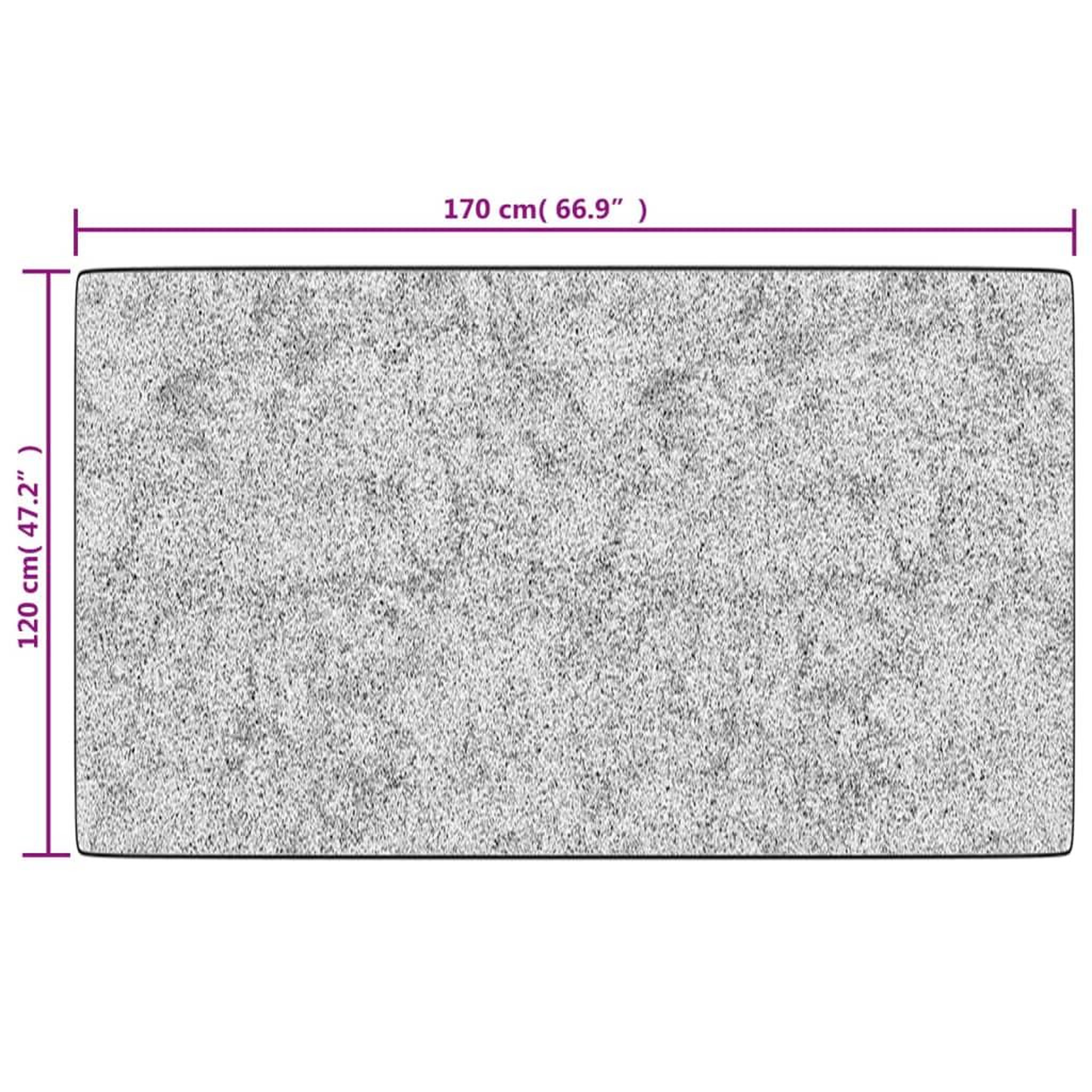 Voir la diapositive 5 : VIDAXL Tapis lavable noir et blanc 120x170 cm antiderapant