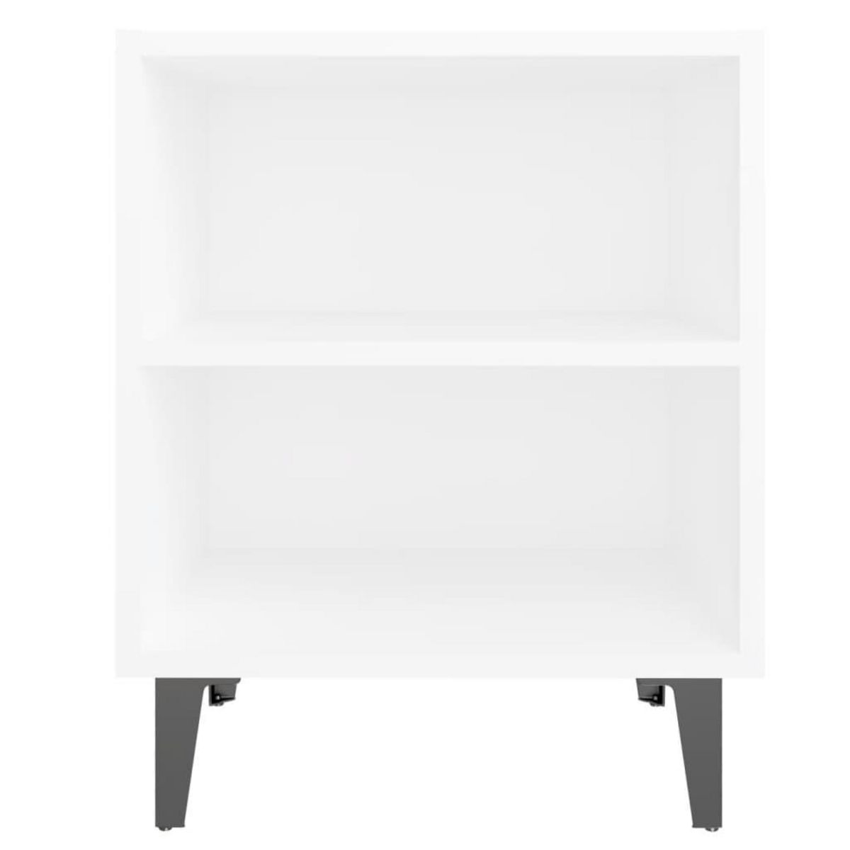 VIDAXL Table de chevet avec pieds en metal blanc 40x30x50 cm