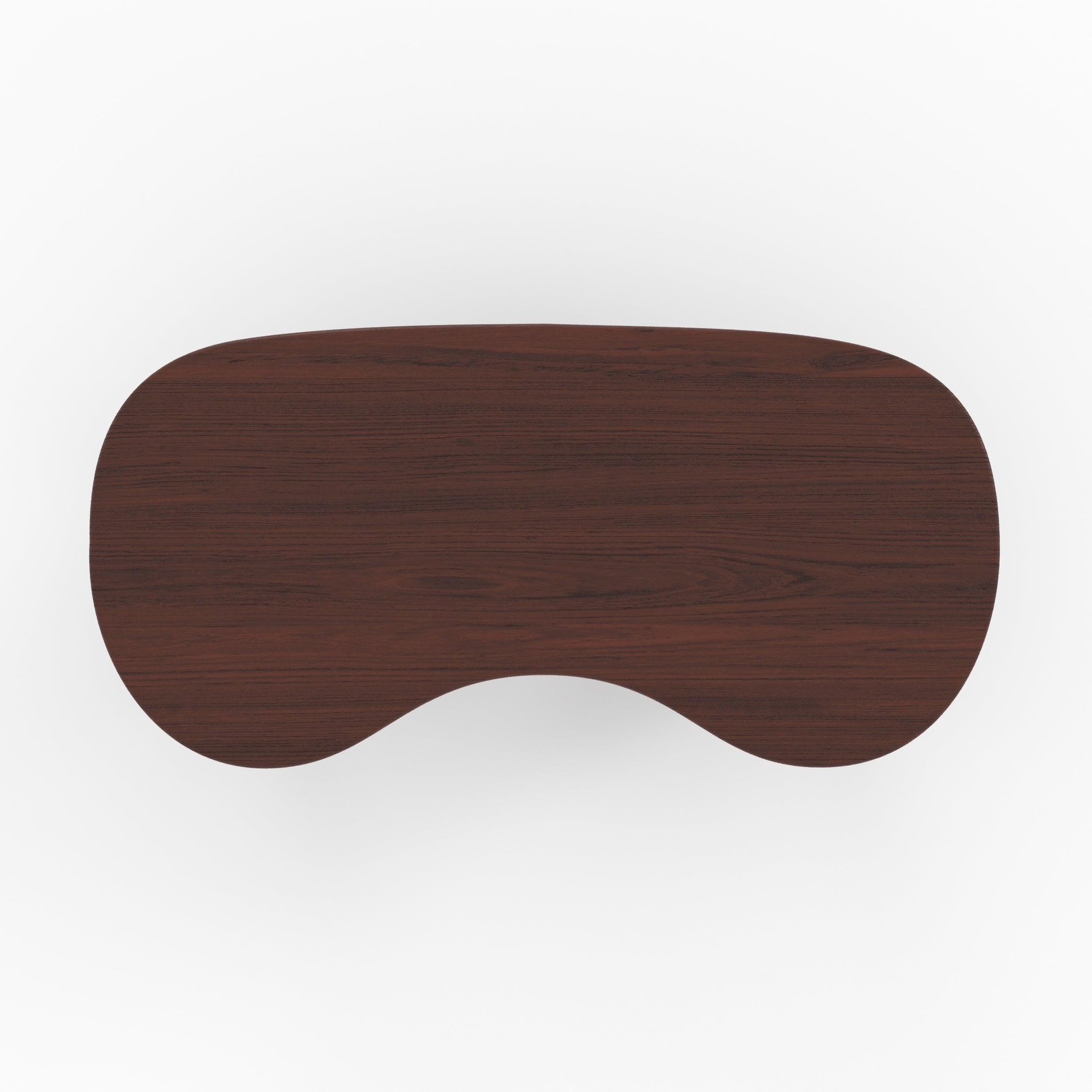 Voir la diapositive 6 : MAISON PAVANE Table basse organique en bois massif de mindi foncé-brandan