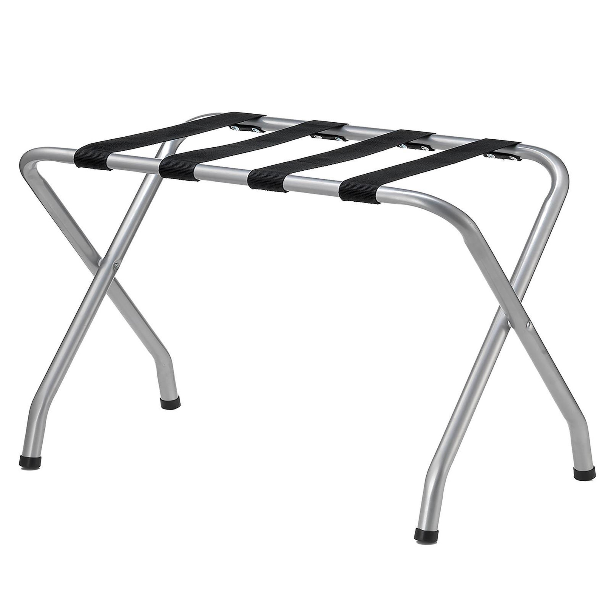 Voir la diapositive 1 : IDIMEX Porte-valise LUGGAGE, structure pliable en métal chromé