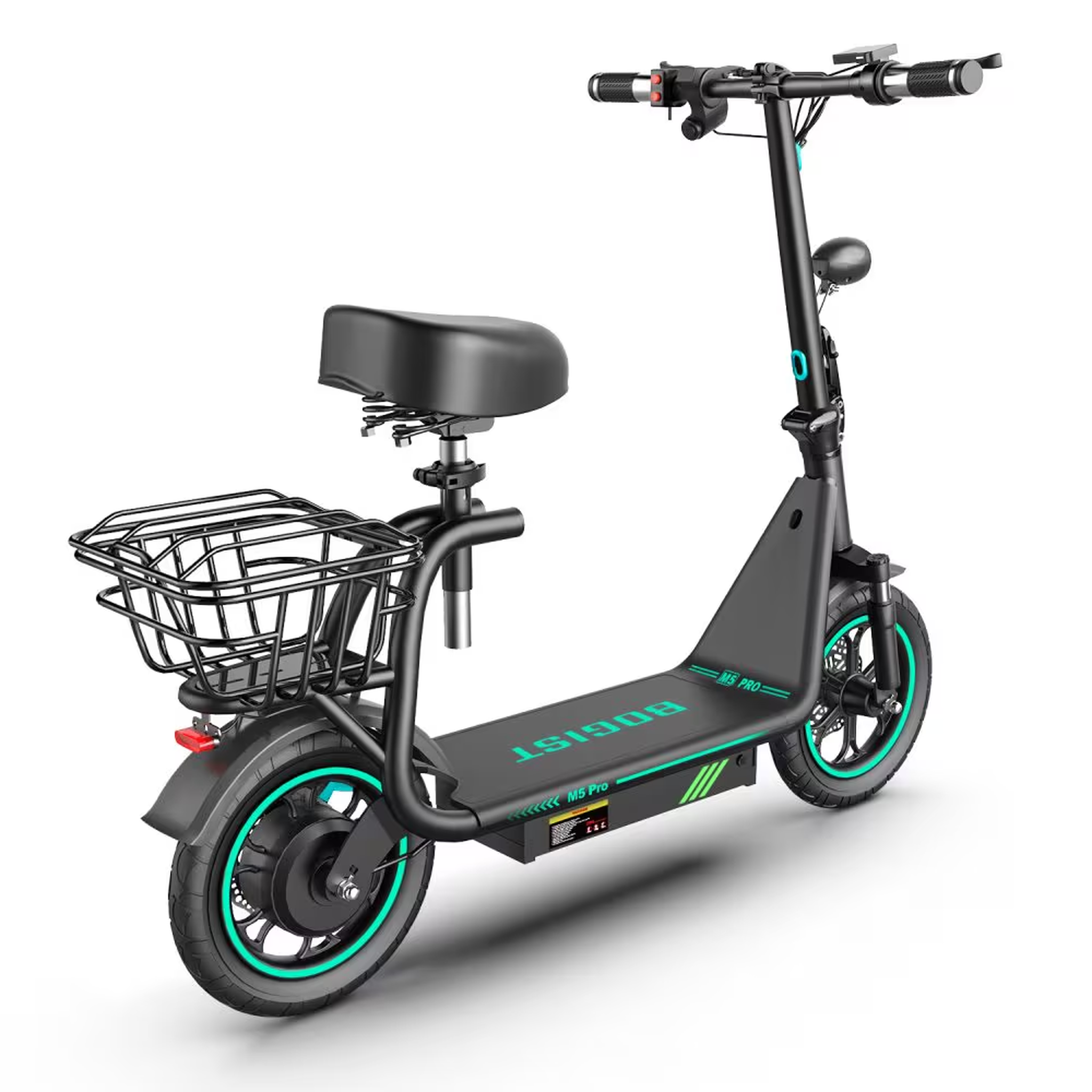 Voir la diapositive 4 : BOGIST Trottinette électrique pliable BOGIST M5 Pro avec siège et panier