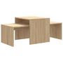 Voir la diapositive 2 : VIDAXL Ensemble de tables basses Chene sonoma bois d'ingenierie