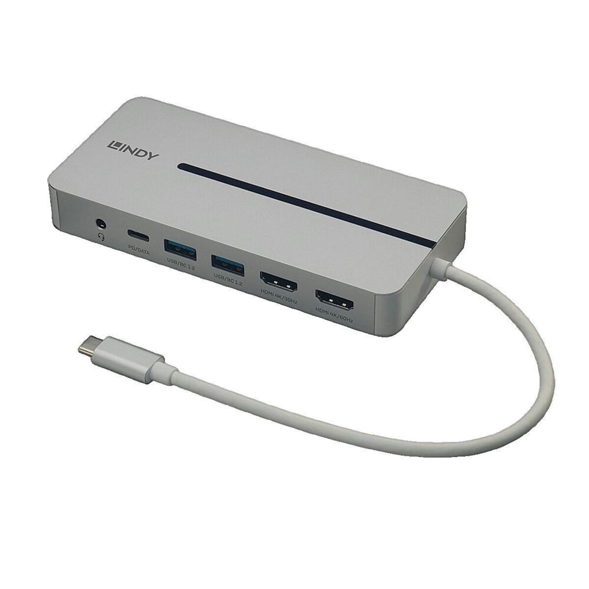 LINDY Station d'accueil Lindy DST-Mx Duo USB-C argent