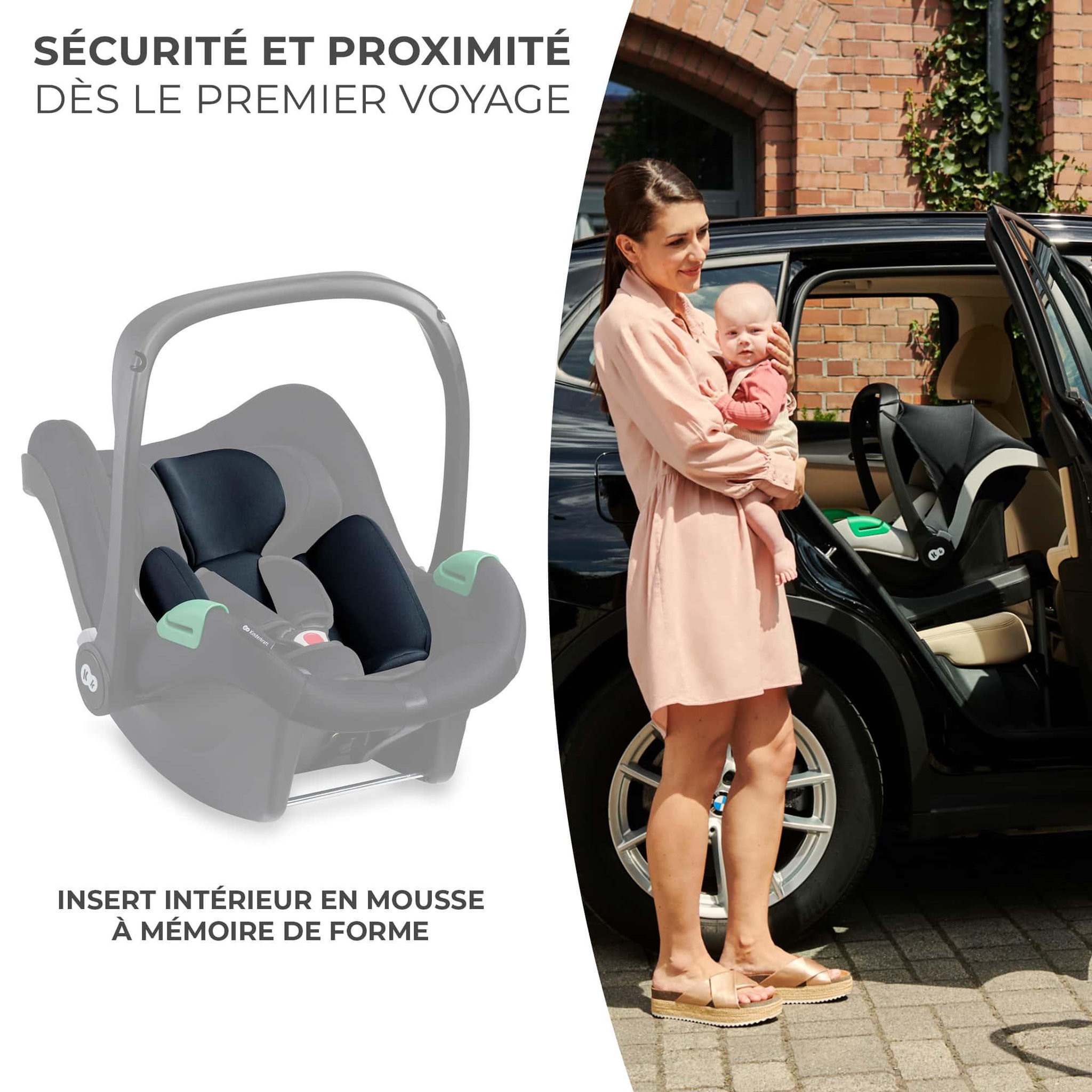 Voir la diapositive 3 : KINDERKRAFT Siège auto i-Size naissance avec protections renforcées