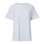 Pieces T-Shirt Blanc/Rose Femme Pieces Fasty. Coloris disponibles : Blanc