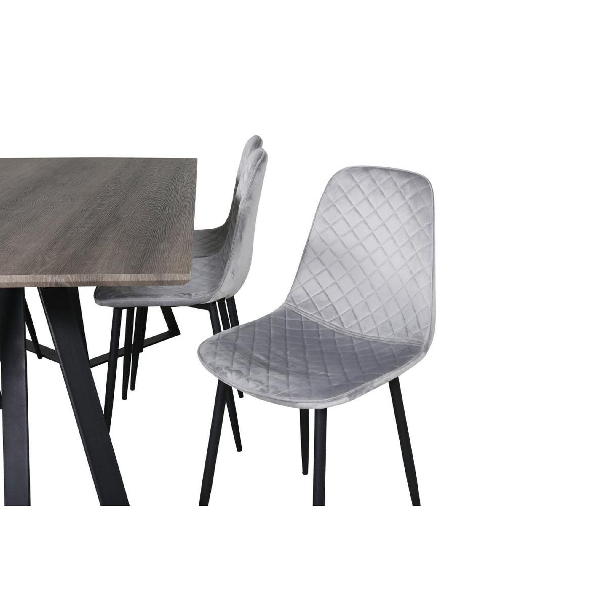 Voir la diapositive 3 : Paris Prix Ensemble table à manger & 6 chaises design  marina & polar  180cm naturel & gris
