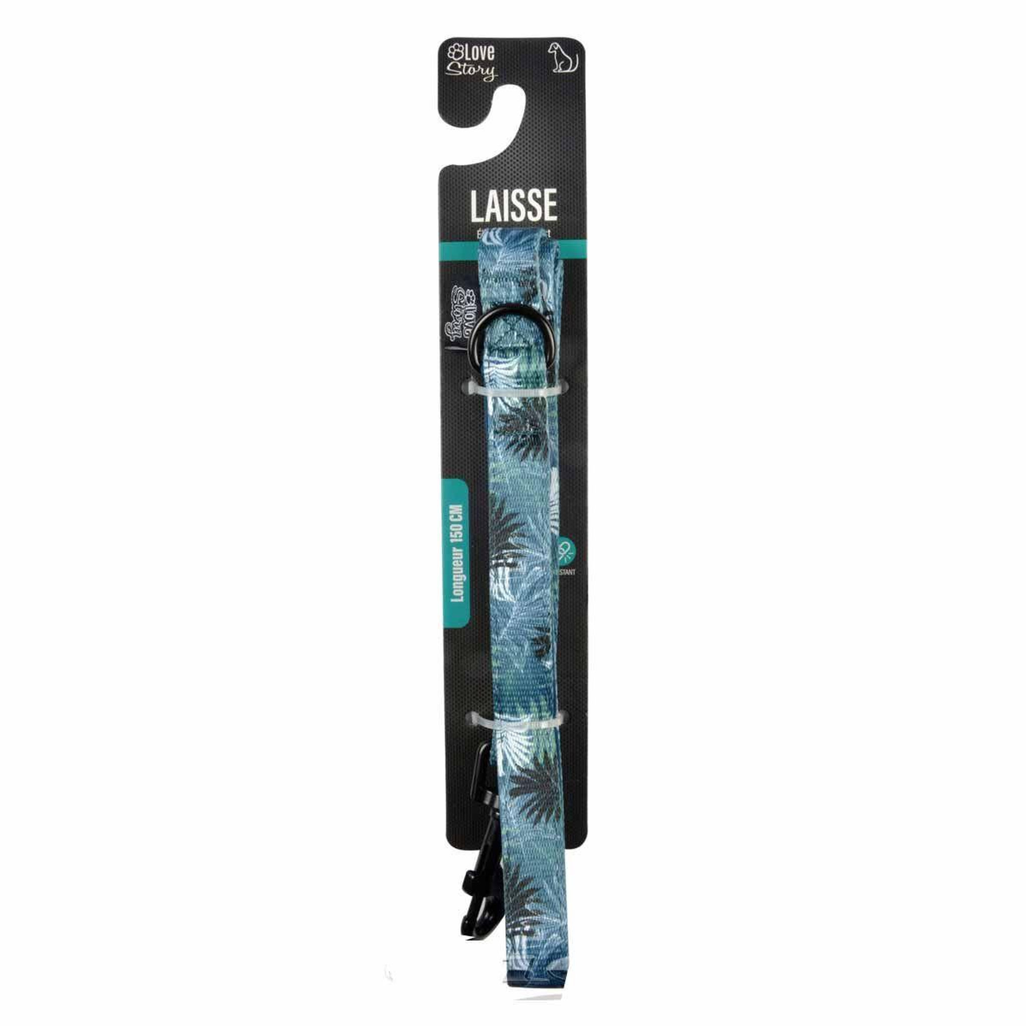 Voir la diapositive 6 : LOVE STORY Laisse pour chien avec poignée  eden  150cm bleu