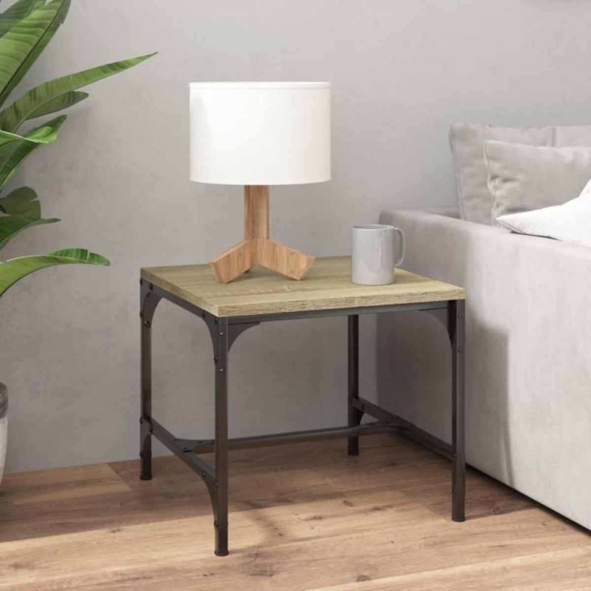 VIDAXL Table basse Chêne sonoma 50x50x35 cm Bois d ingénierie
