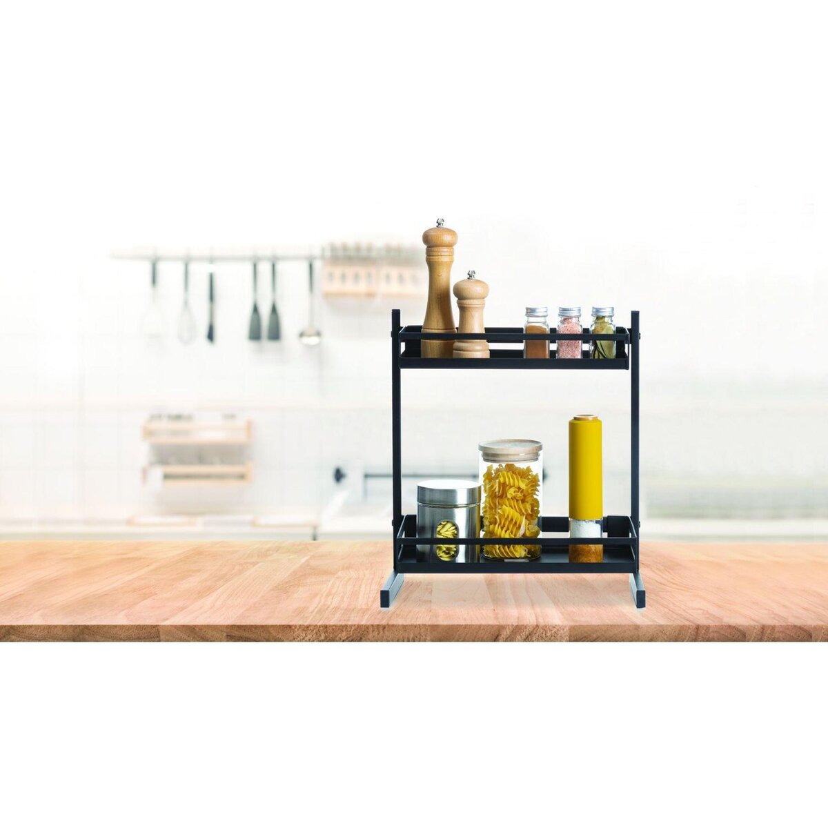 FIVE Organisateur modulable sur 2 niveaux en métal - Noir