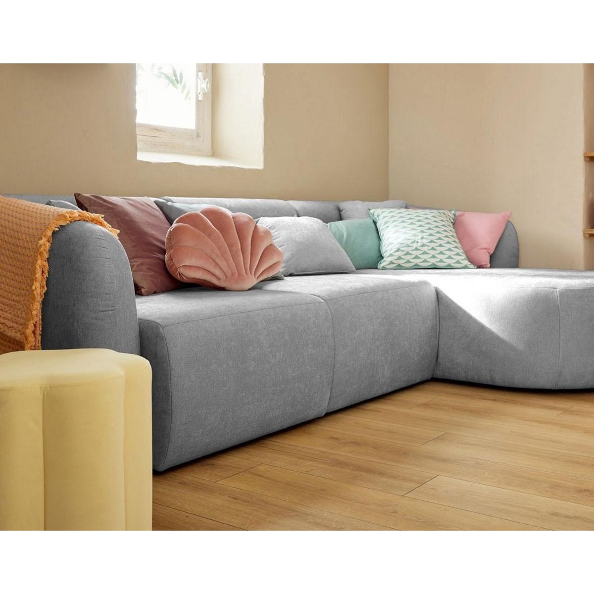 LISA DESIGN Ikare - module d'assise méridienne droit - en tissu