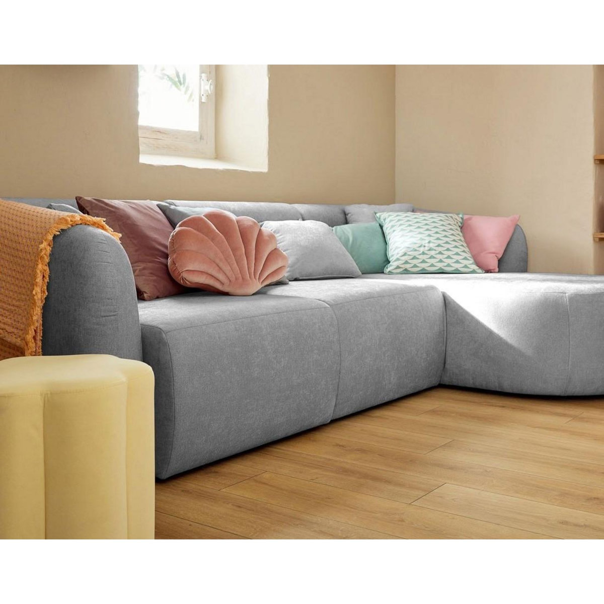 LISA DESIGN Ikare - module d'assise méridienne droit - en tissu