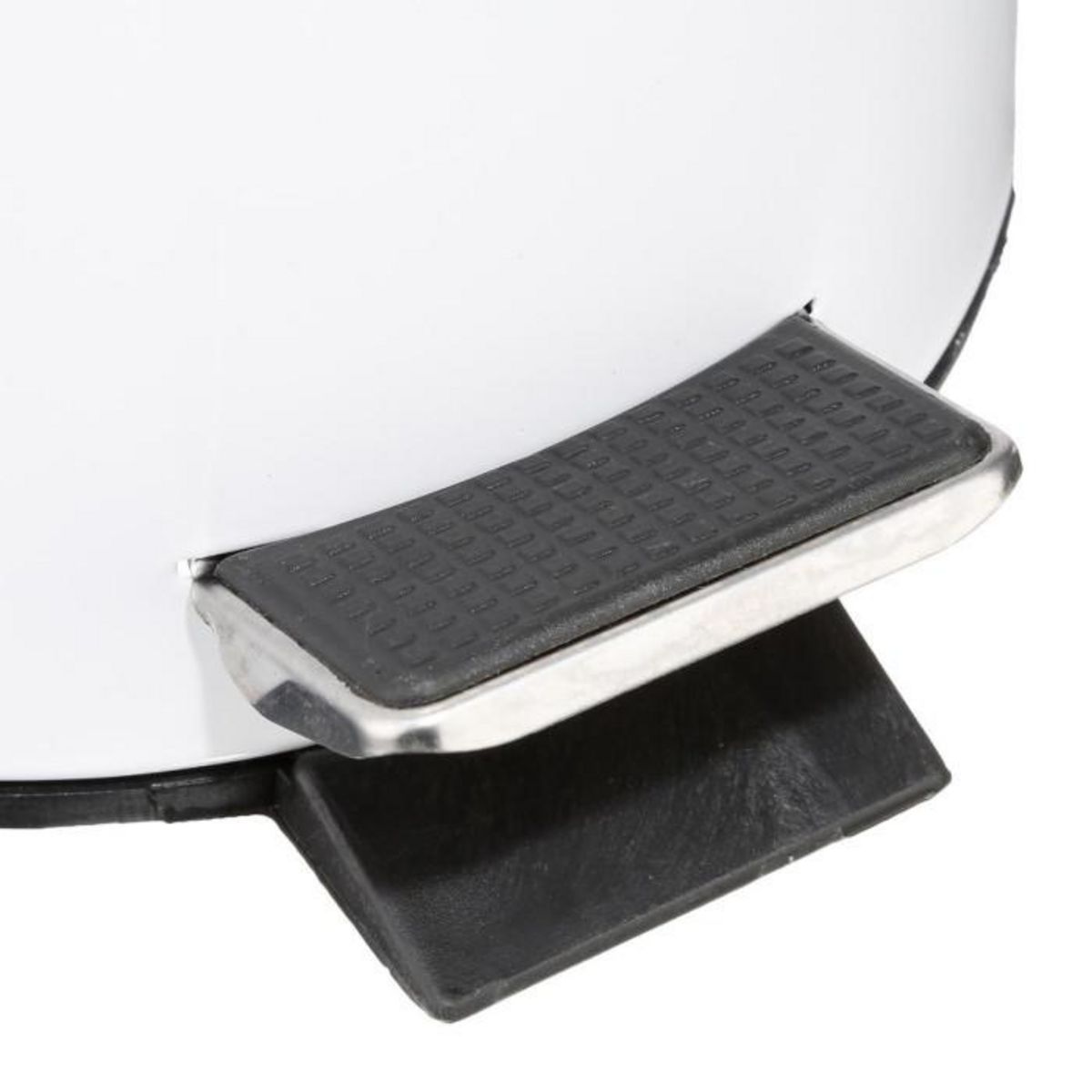 FIVE Poubelle de Salle de Bain  Métal  3L Blanc