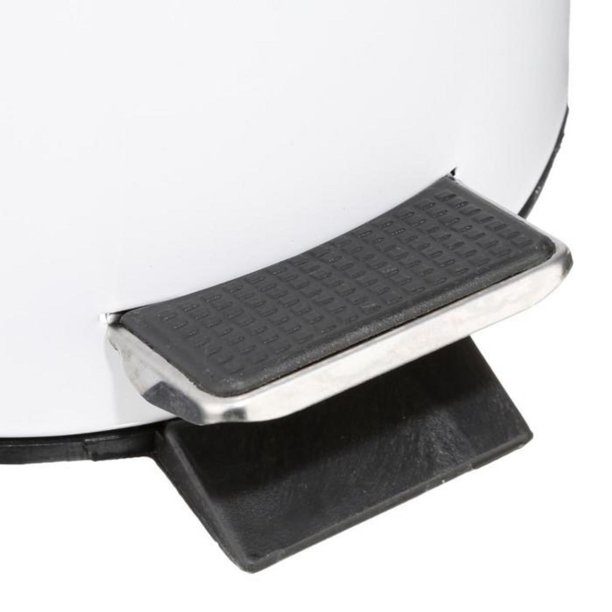 FIVE Poubelle de Salle de Bain  Métal  3L Blanc