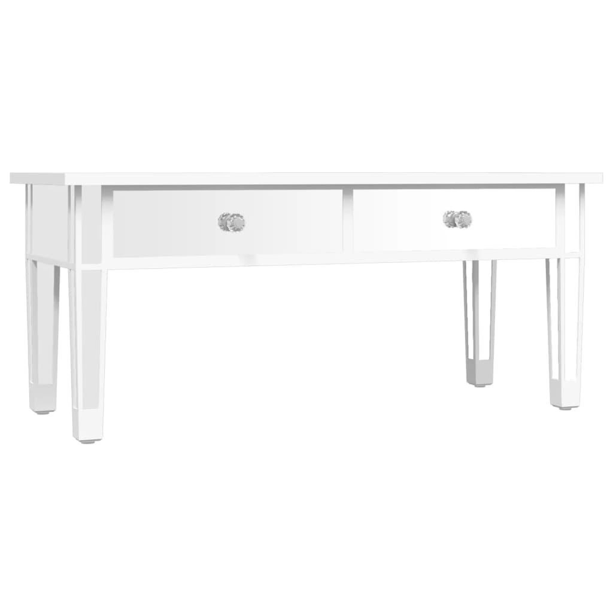 Voir la diapositive 2 : VIDAXL Table basse a miroir 106x45x45 cm Bois d'ingenierie et verre