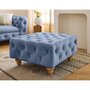 Voir la diapositive 1 : LISA DESIGN Walter - pouf chesterfield en velours - pieds bois