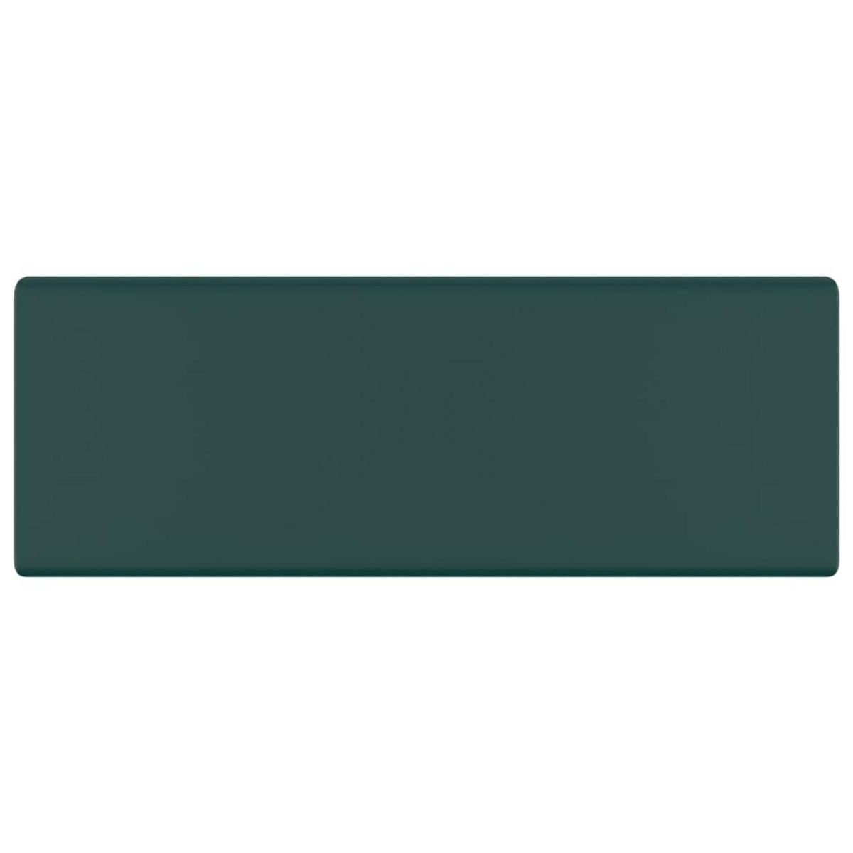 VIDAXL Lavabo carre a trop-plein Vert fonce mat 41x41 cm Ceramique